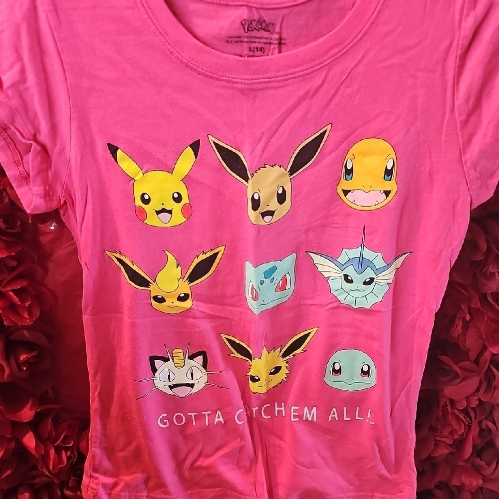 Pink PokƩmon Graphic T-Shirt